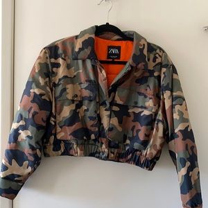 Zara Army Print Jacket